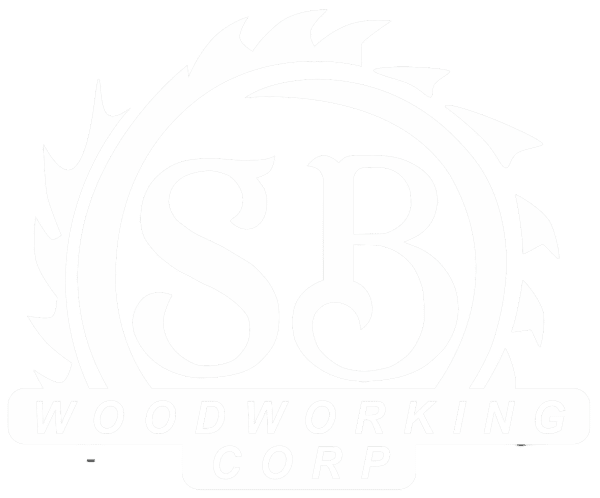 sb woodworking logo in white